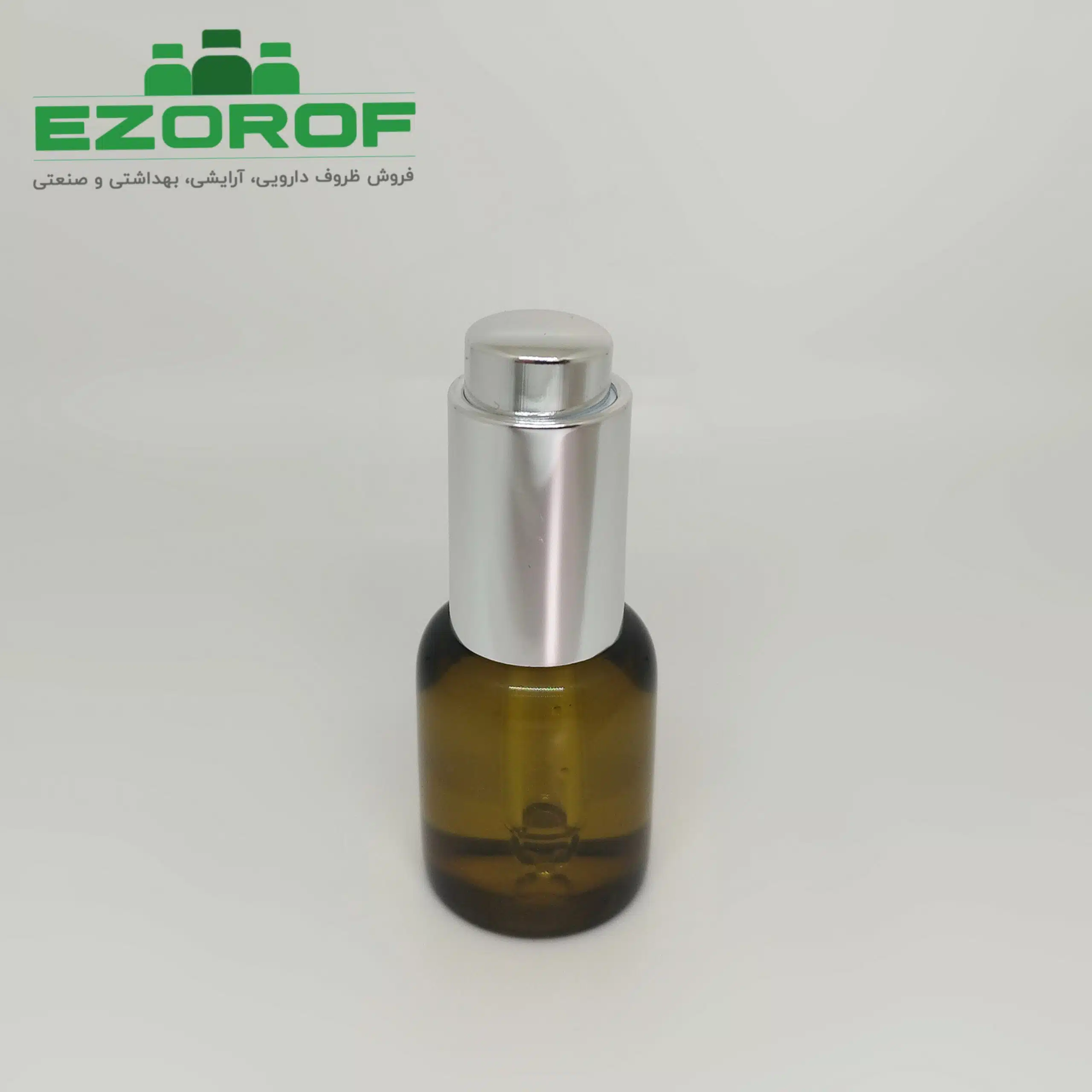 ویال ۲۰ میل با قطره چکان دکمه ای کرومی - Image 4