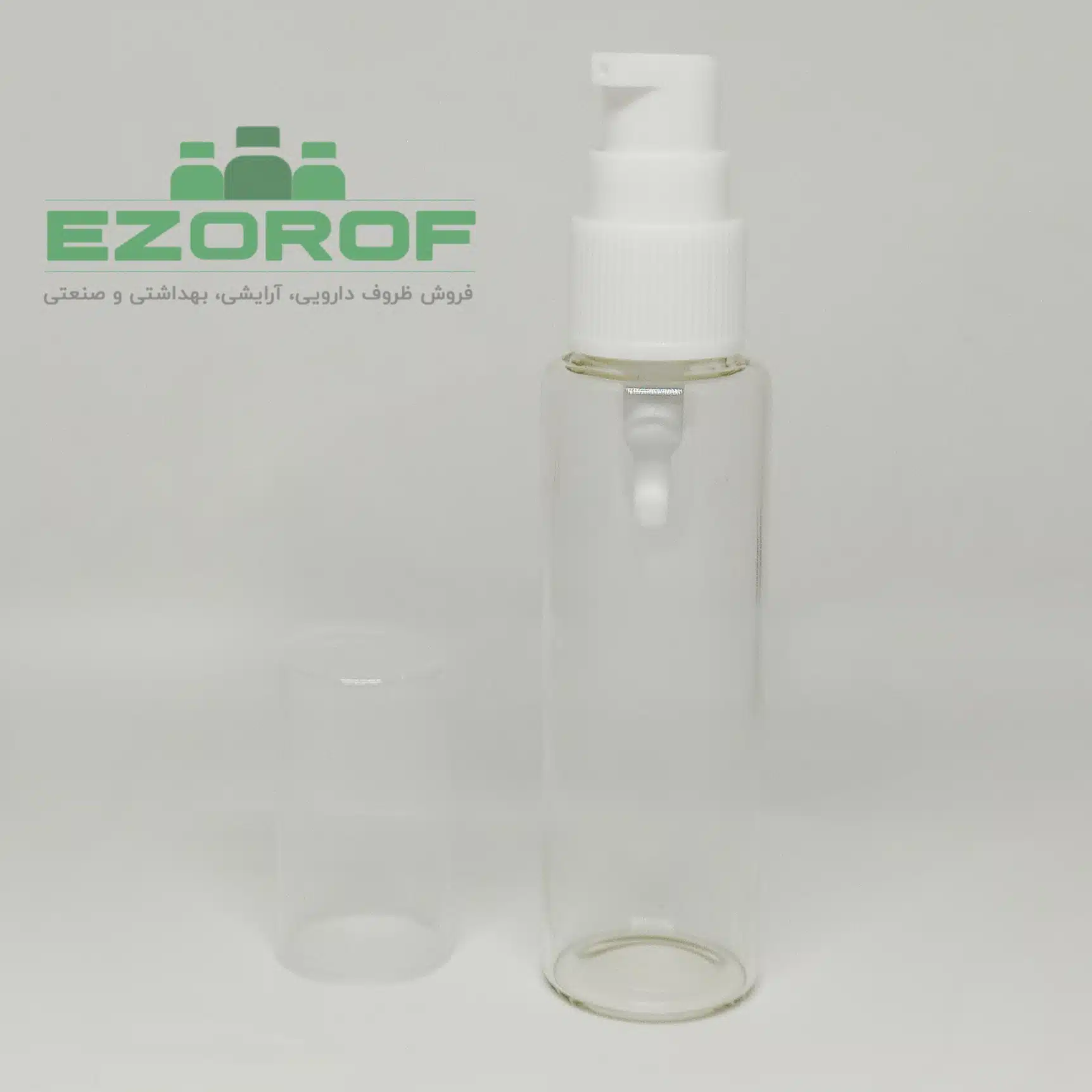 شیشه ویال ۵۰ میل با غلیظ پاش سفید - Image 2