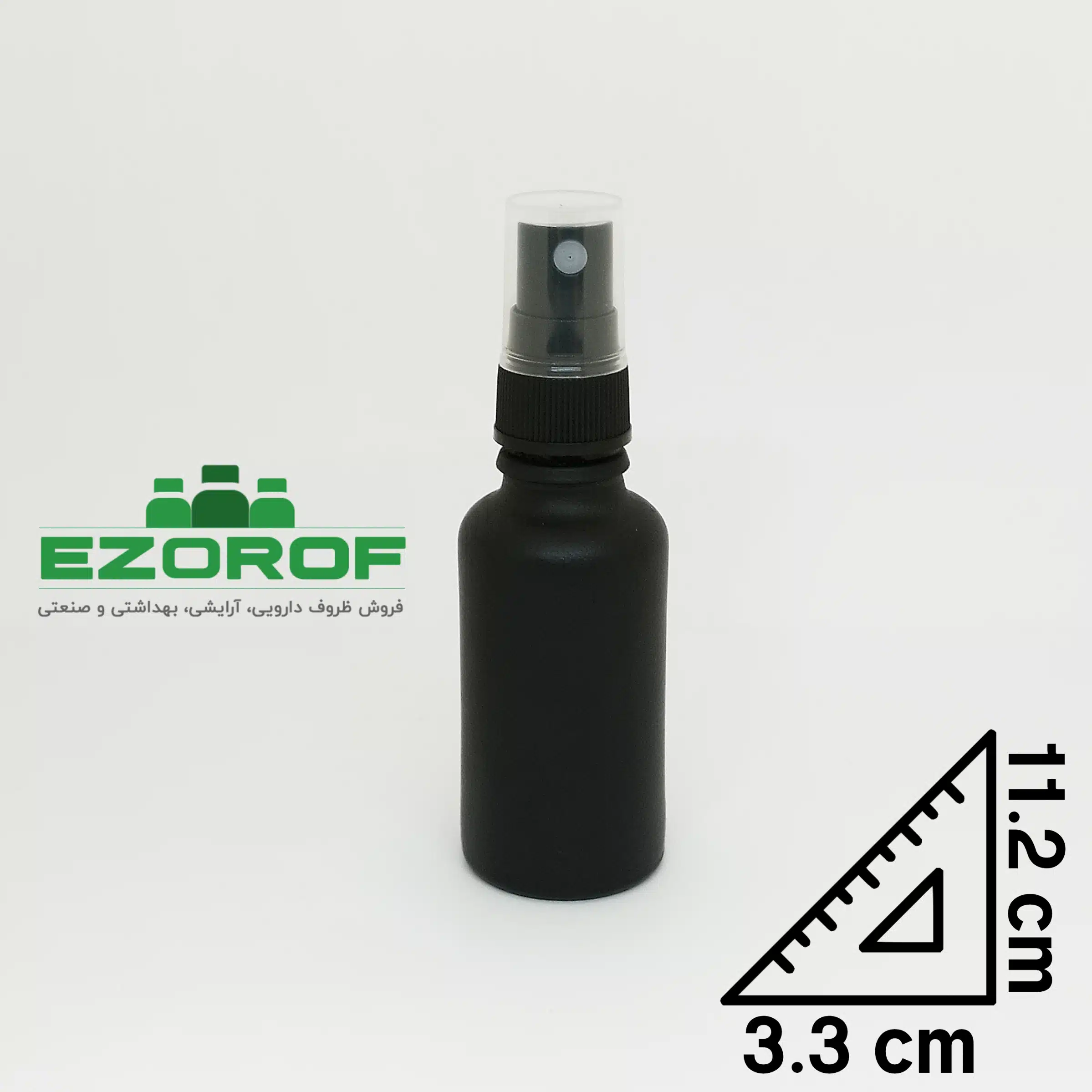 شیشه ۳۰ میل مشکی با اسپری ۱۸ مشکی - Image 2