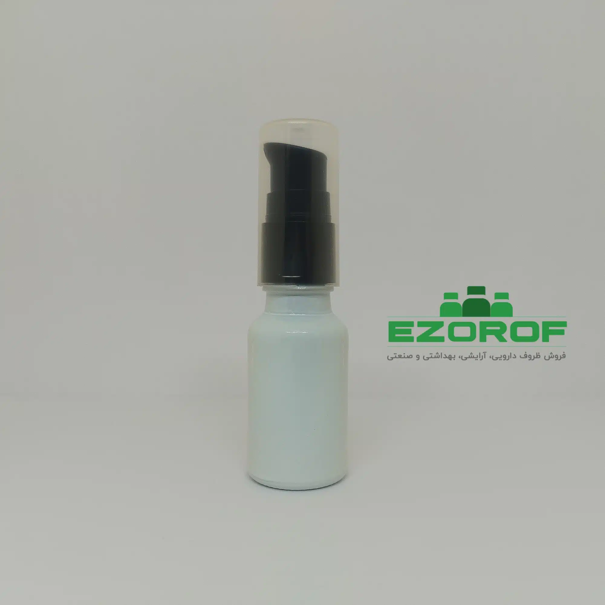شیشه ۱۸ میل سفید با غلیظ پاش ۱۸ مشکی - Image 4