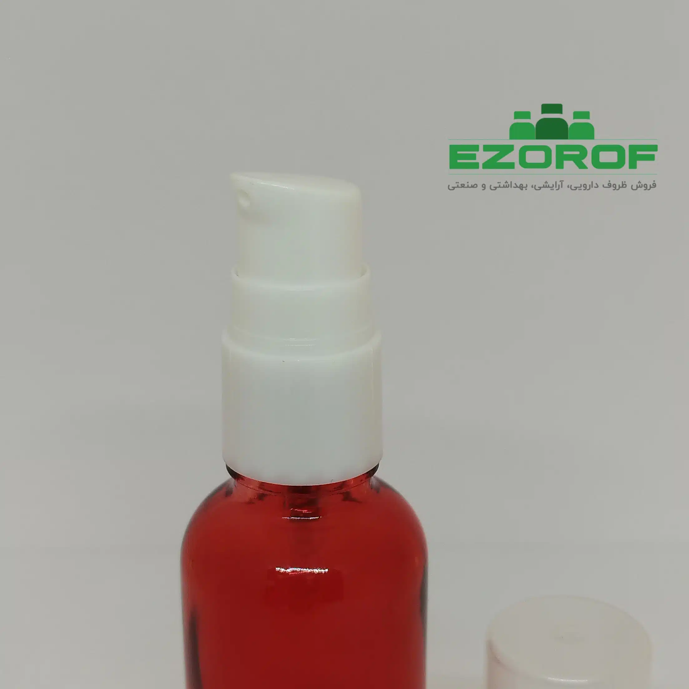 شیشه ۳۰ میل قرمز با غلیظ پاش ۱۸ سفید - Image 4