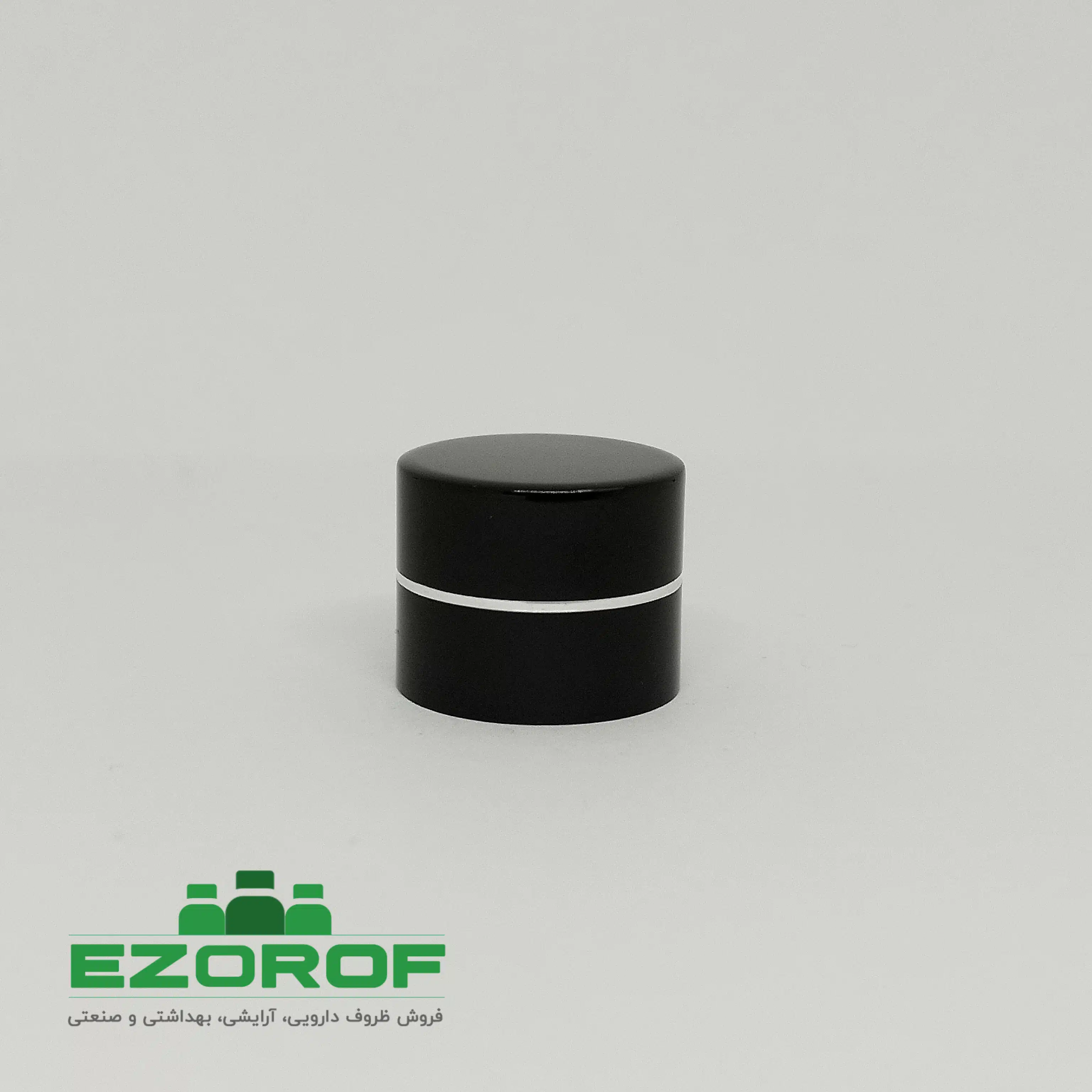 شیشه 100 میل قهوه ای با درب 18 مشکی رینگ دار - Image 3