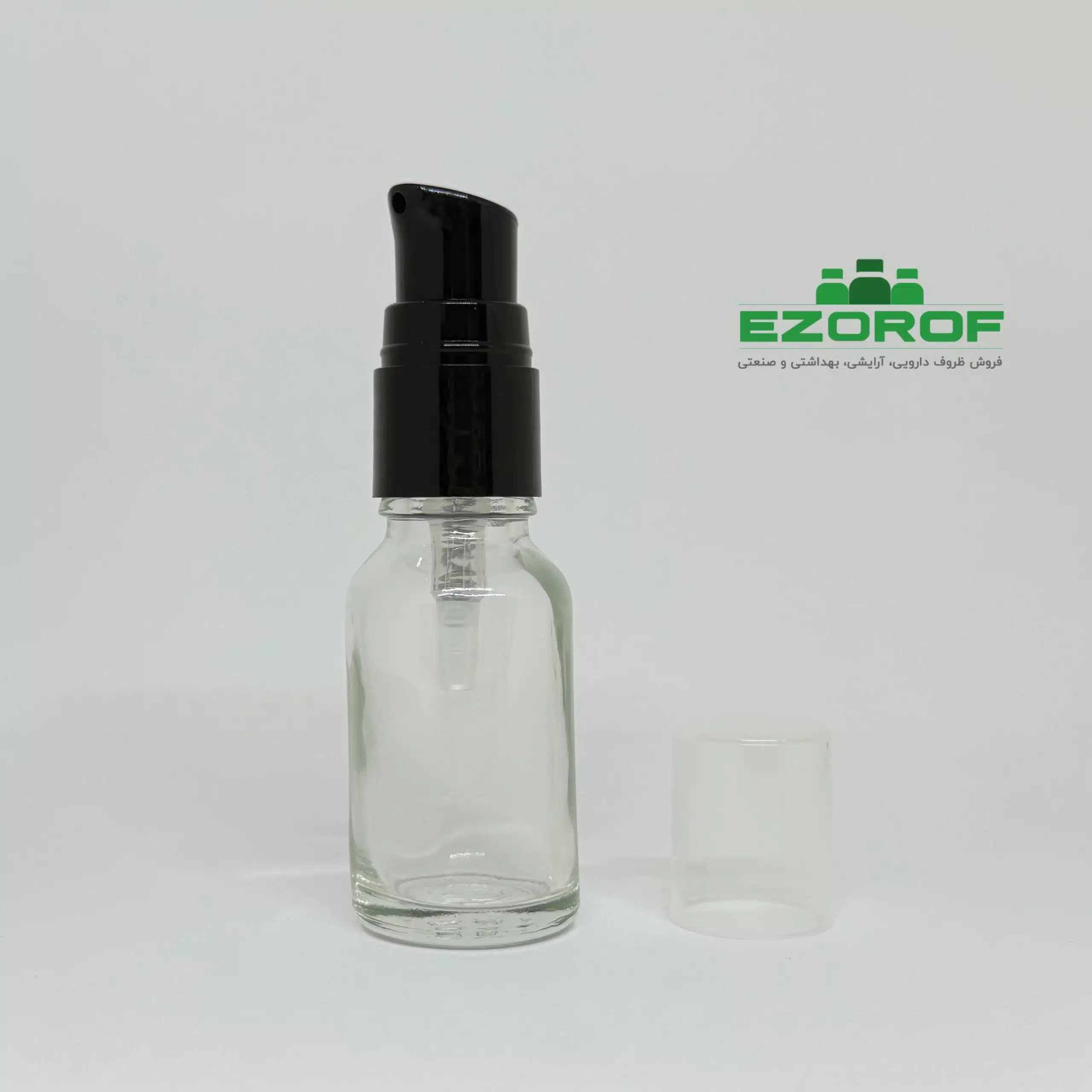 شیشه 18 میل شفاف با غلیظ پاش 18 مشکی - Image 2