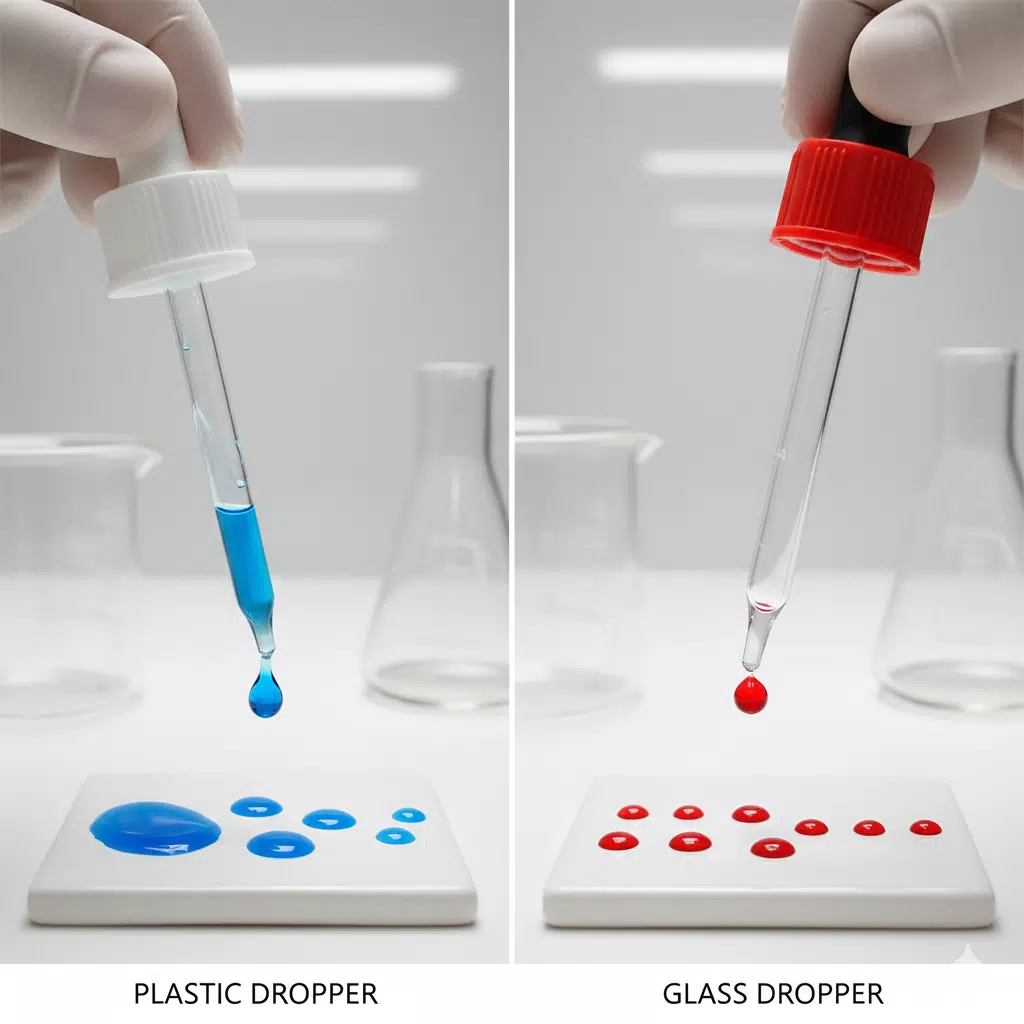 تفاوت قطره چکان پلاستیکی و شیشه‌ای