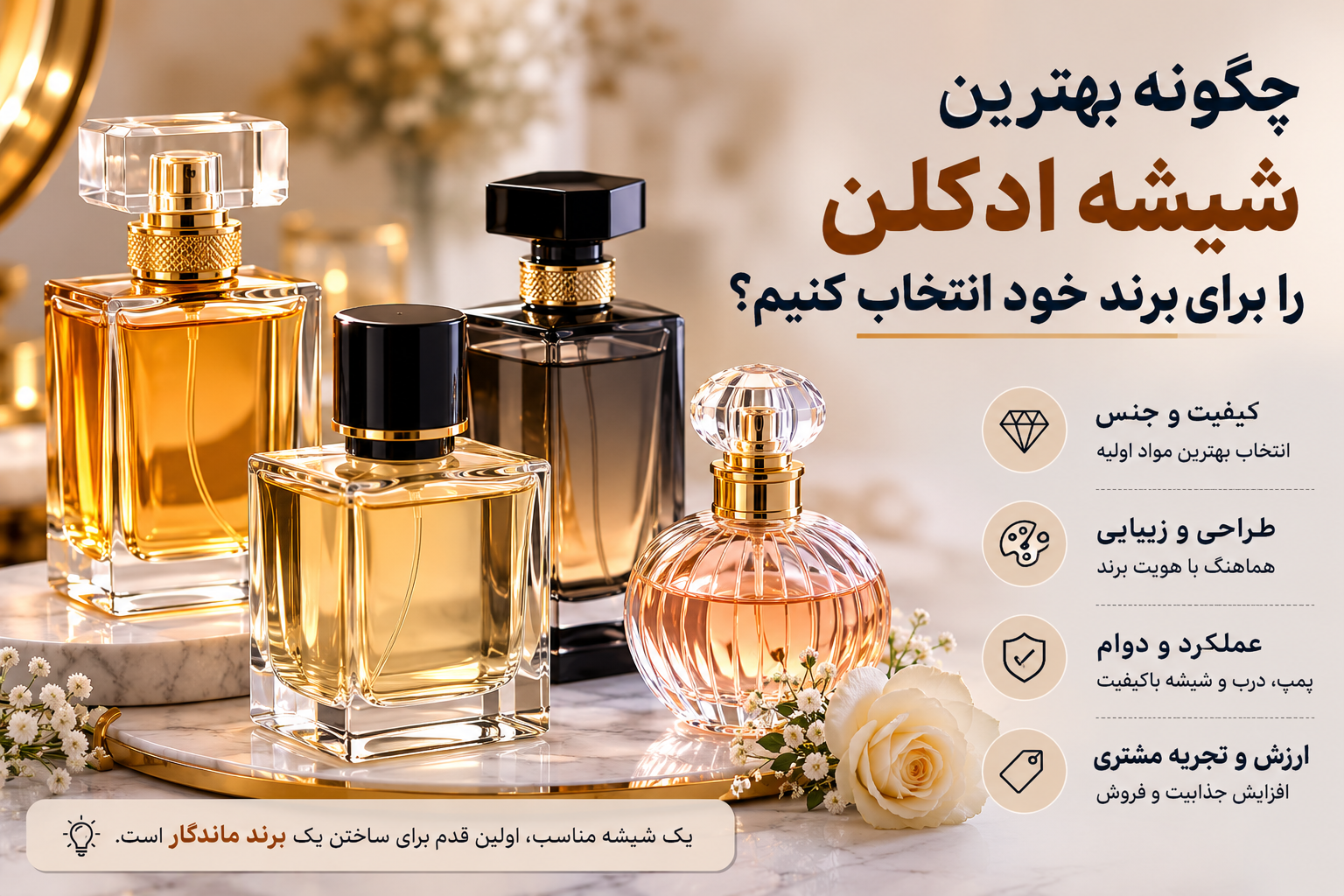 چگونه بهترین شیشه ادکلن را برای برند خود انتخاب کنیم؟