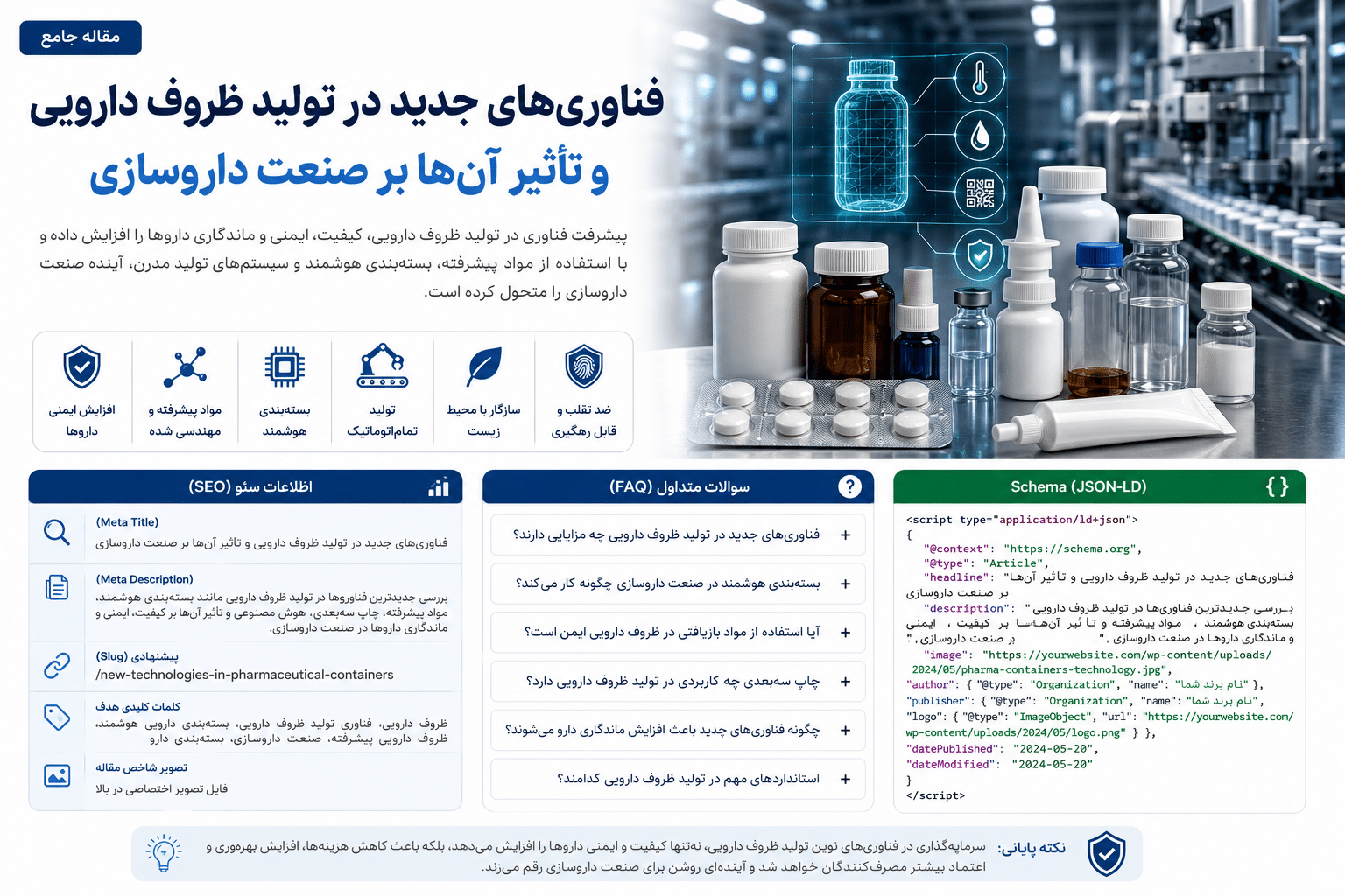 فناوریهای جدید در تولید ظروف دارویی و تأثیر آنها بر صنعت داروسازی